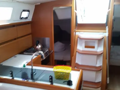 Galley of Orion, a Jeanneau Sun Odyssey 379 sailboat at Općina Sukošan, Croatia