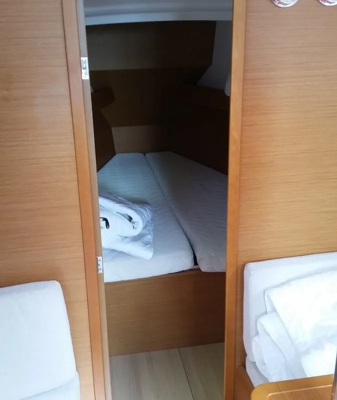 Cabin on Orion, a Jeanneau Sun Odyssey 379 sailboat at Općina Sukošan, Croatia