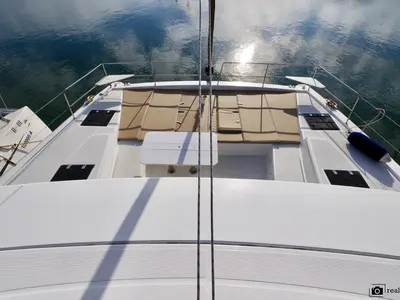 Deck of Monia - A/C, Generator, Water maker, a Bali 4.6 catamaran at Castellammare di Stabia, Italy