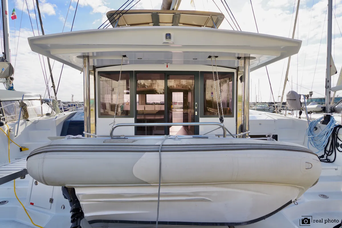 Exterior view of Monia - A/C, Generator, Water maker, a Bali 4.6 catamaran at Castellammare di Stabia, Italy