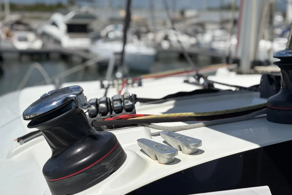 Aragorn, a Lagoon 400 S2 catamaran at Piombino, Italy