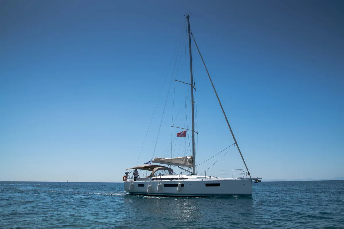 Deep Water, a Jeanneau Sun Odyssey 440 sailboat at Athens, Greece