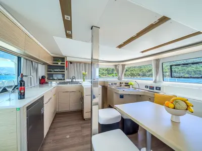 Galley of ADRION, a Lagoon 46 catamaran at Grad Kaštela, Croatia