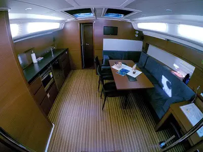Salon of Alian, a Hanse 508 sailboat at Grad Šibenik, Croatia