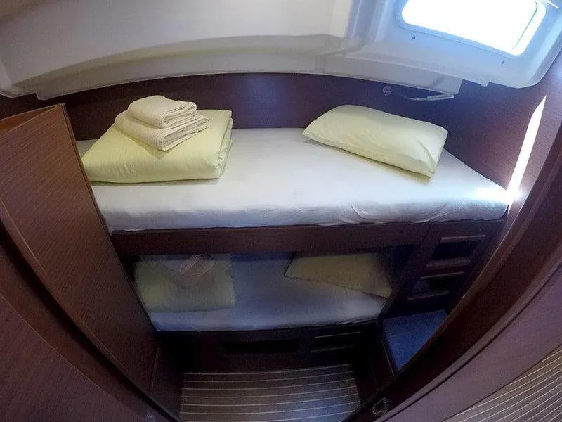 Cabin on Alian, a Hanse 508 sailboat at Grad Šibenik, Croatia