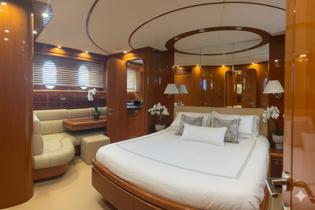 Cabin on Premier Cru, a Monte Fino Premier Cru motor yacht at Grad Kaštela, Croatia