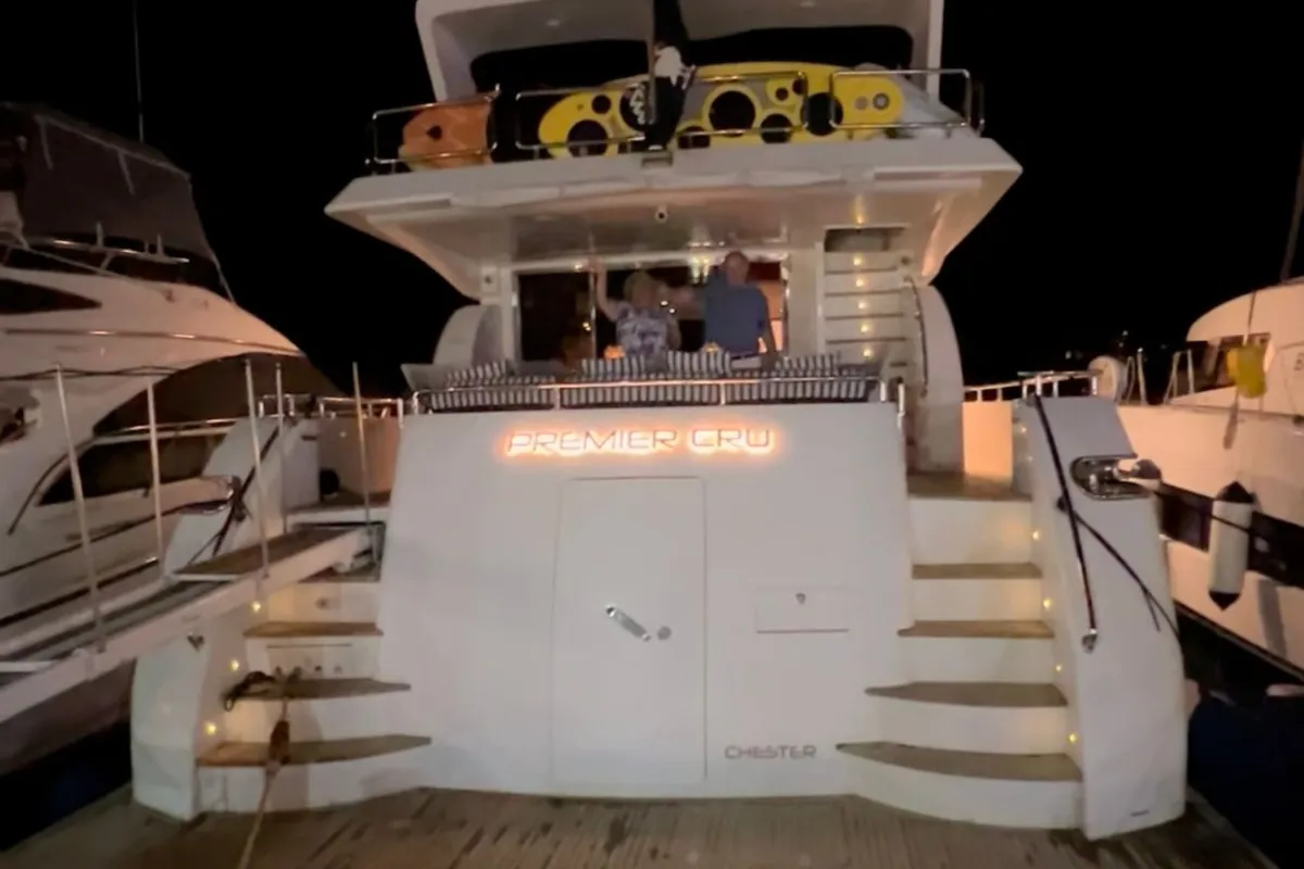 Exterior view of Premier Cru, a Monte Fino Premier Cru motor yacht at Grad Kaštela, Croatia