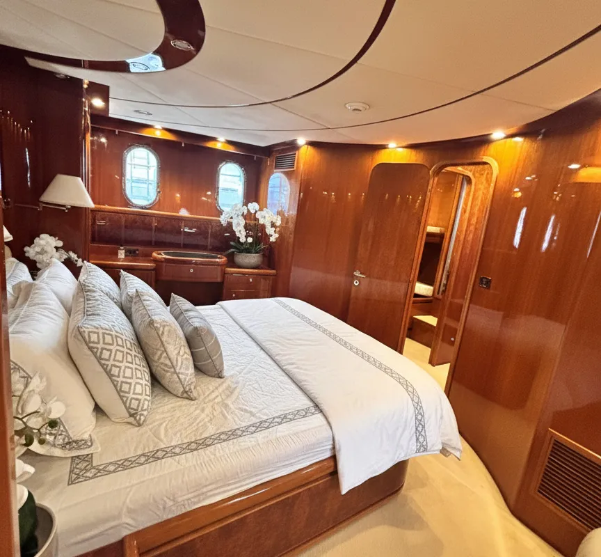 Cabin on Premier Cru, a Monte Fino Premier Cru motor yacht at Grad Kaštela, Croatia
