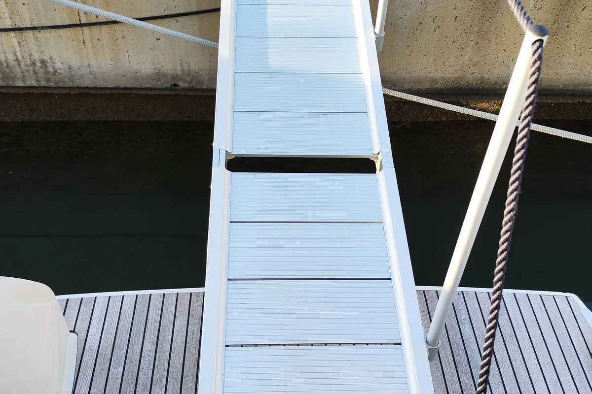 Deck of InnPro, a Lagoon 46 catamaran at Palma de Mallorca, Spain