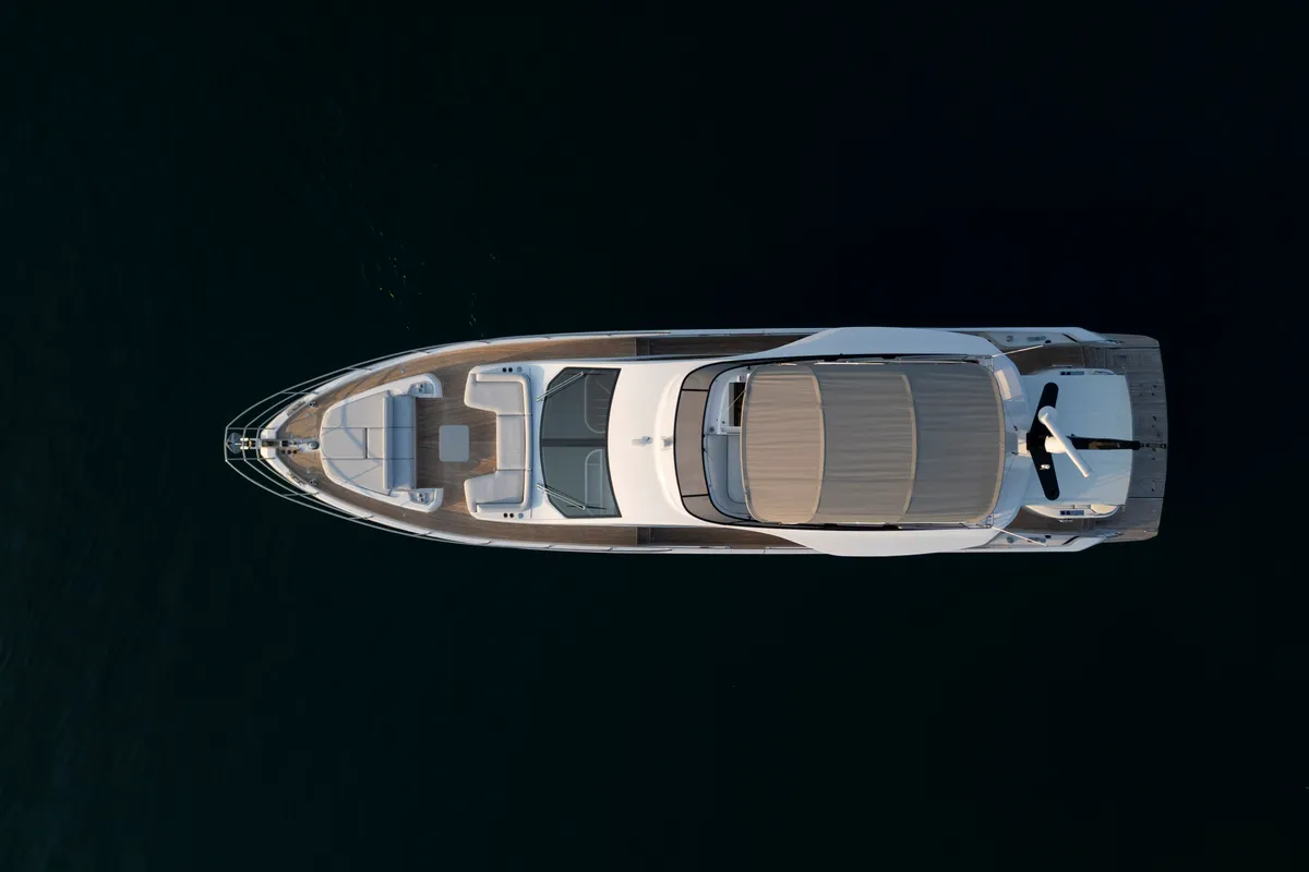 Exterior view of Felicita, a Azimut S7 motor yacht at Grad Šibenik, Croatia