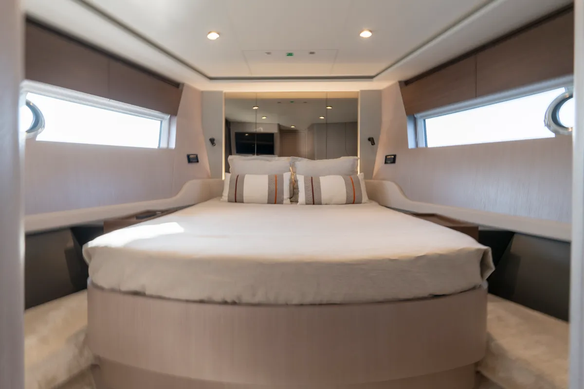 Cabin on Felicita, a Azimut S7 motor yacht at Grad Šibenik, Croatia