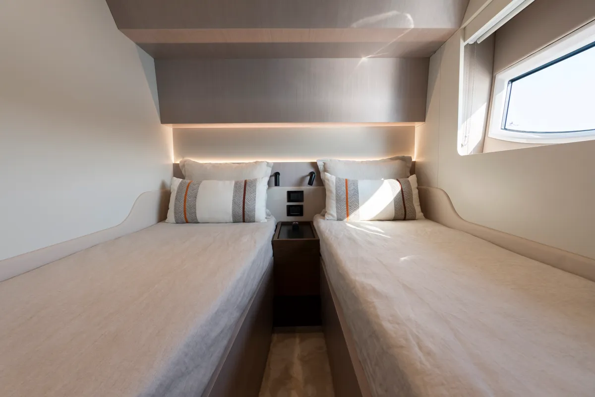 Cabin on Felicita, a Azimut S7 motor yacht at Grad Šibenik, Croatia