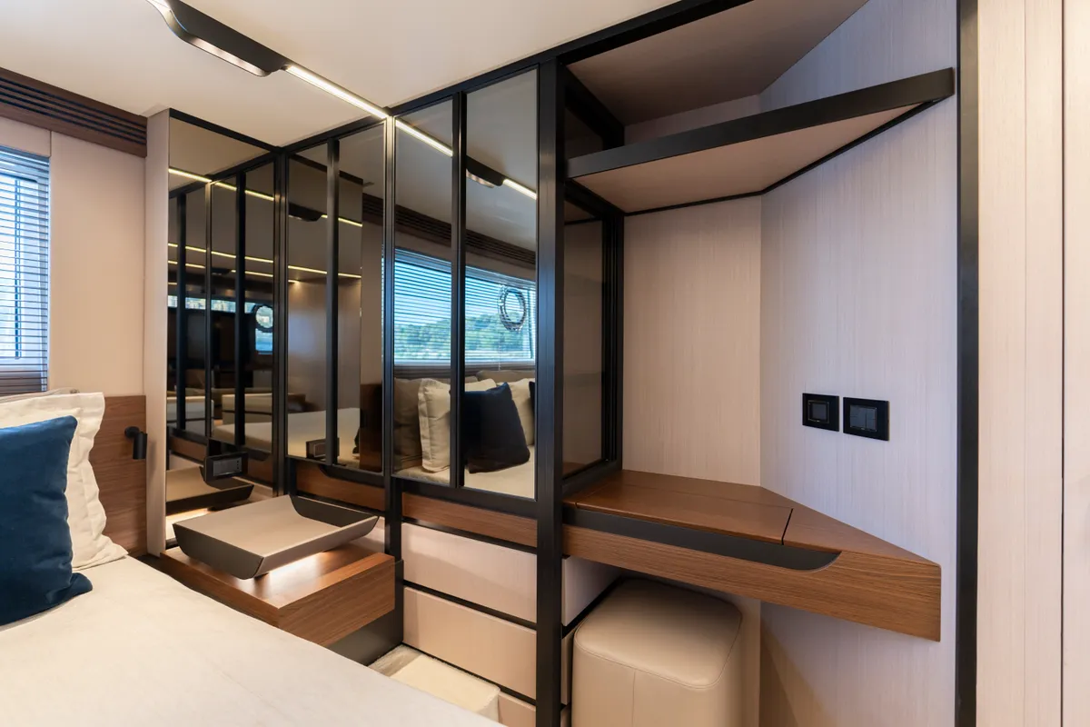 Cabin on Felicita, a Azimut S7 motor yacht at Grad Šibenik, Croatia