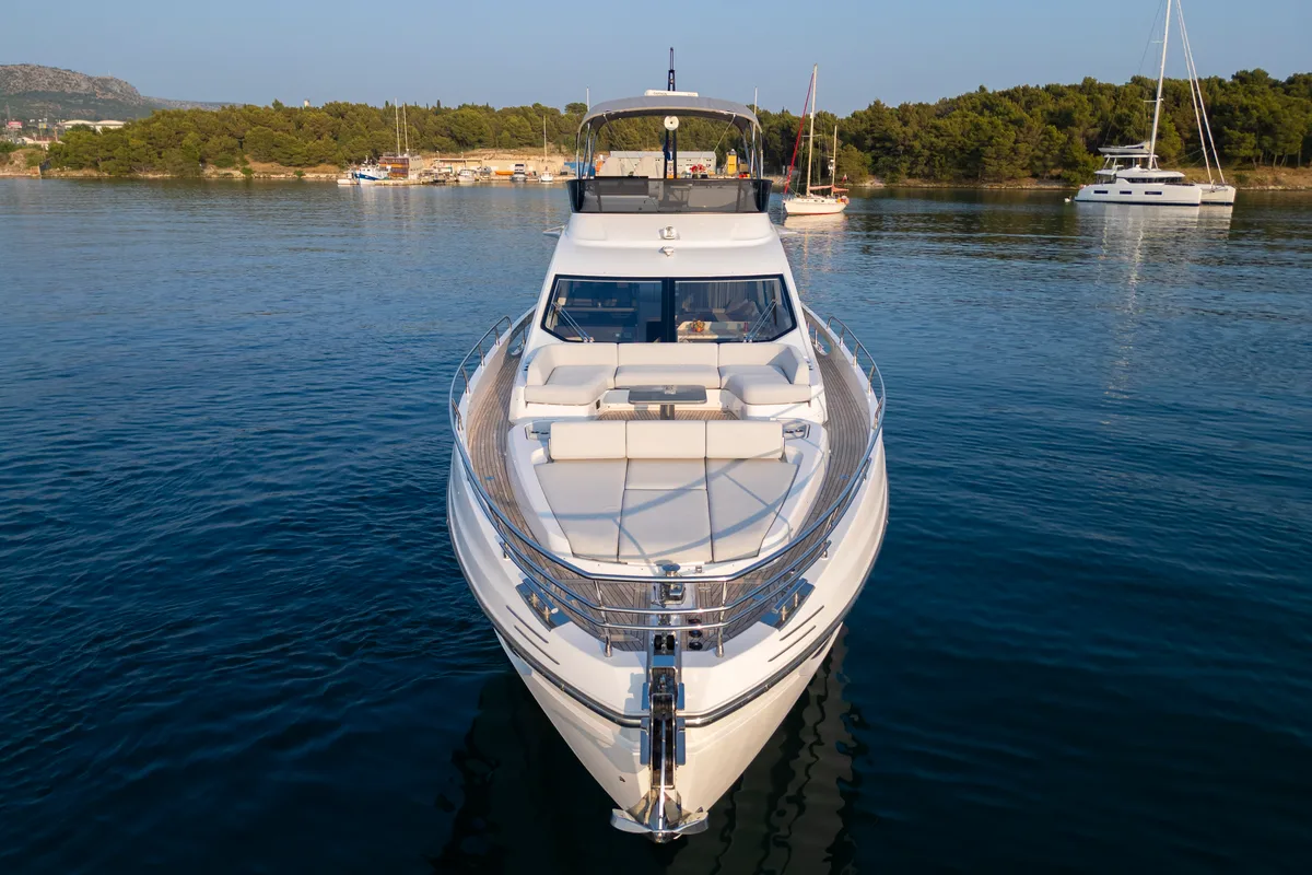 Exterior view of Felicita, a Azimut S7 motor yacht at Grad Šibenik, Croatia