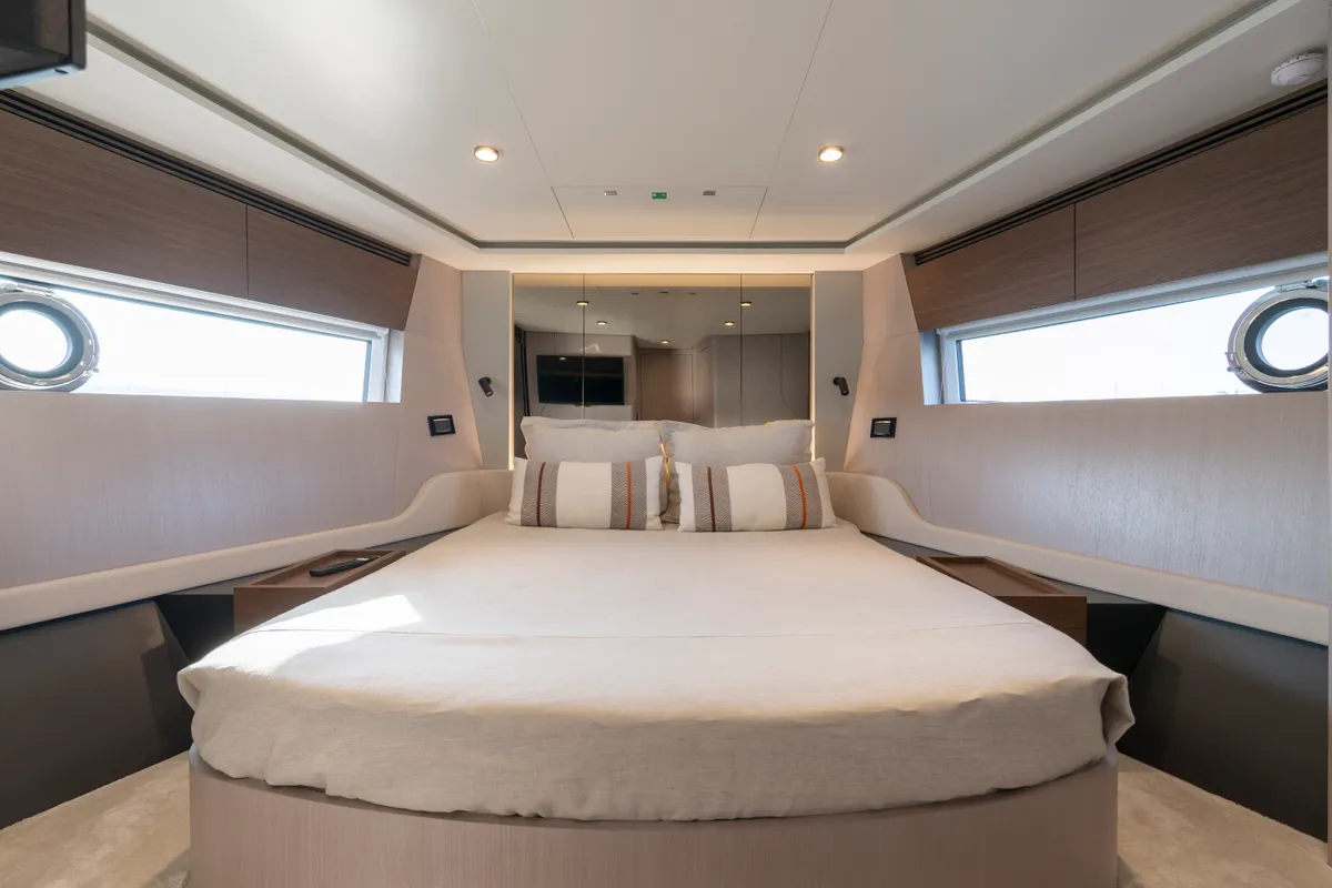 Cabin on Felicita, a Azimut S7 motor yacht at Grad Šibenik, Croatia
