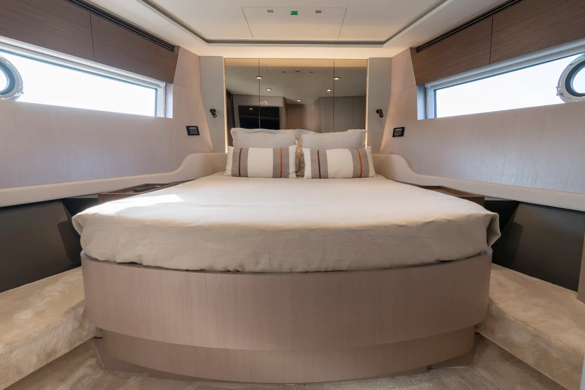 Cabin on Felicita, a Azimut S7 motor yacht at Grad Šibenik, Croatia