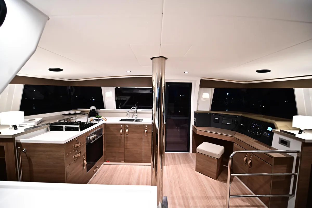 Cabin on Archè, a Bali 4.4 catamaran at Salerno, Italy