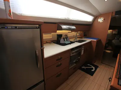 Galley of Silvergirl, a Jeanneau 54 sailboat at Road Town, British Virgin Islands