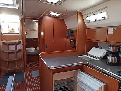 Galley of Saffron, a Bavaria Cruiser 45 sailboat at Municipal Unit of Lefkada, Greece