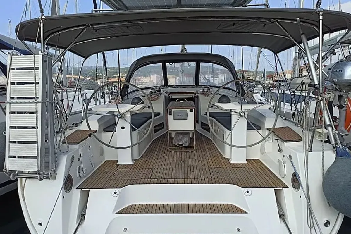 Saffron, a Bavaria Cruiser 45 sailboat at Municipal Unit of Lefkada, Greece