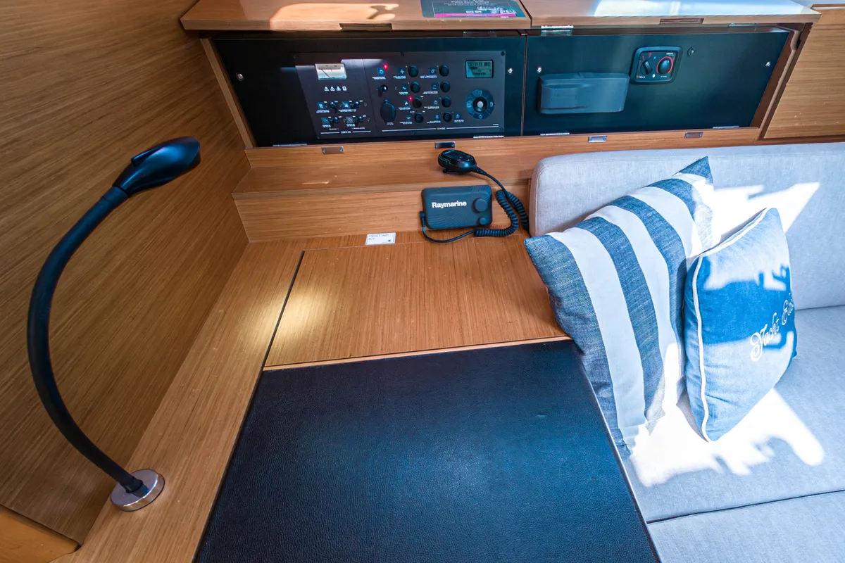 Salon of Elise Af Sweden, a Jeanneau Sun Odyssey 519 sailboat at Punat, Croatia