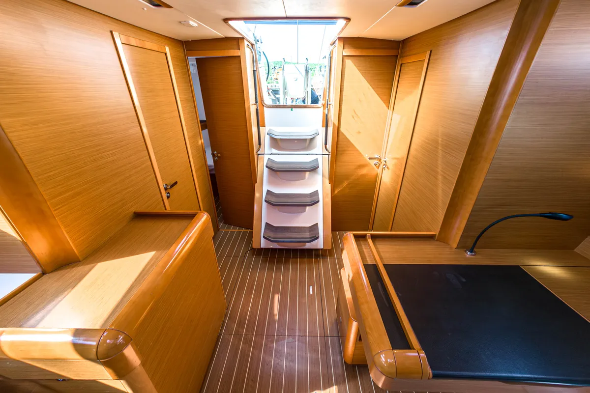 Salon of Elise Af Sweden, a Jeanneau Sun Odyssey 519 sailboat at Punat, Croatia