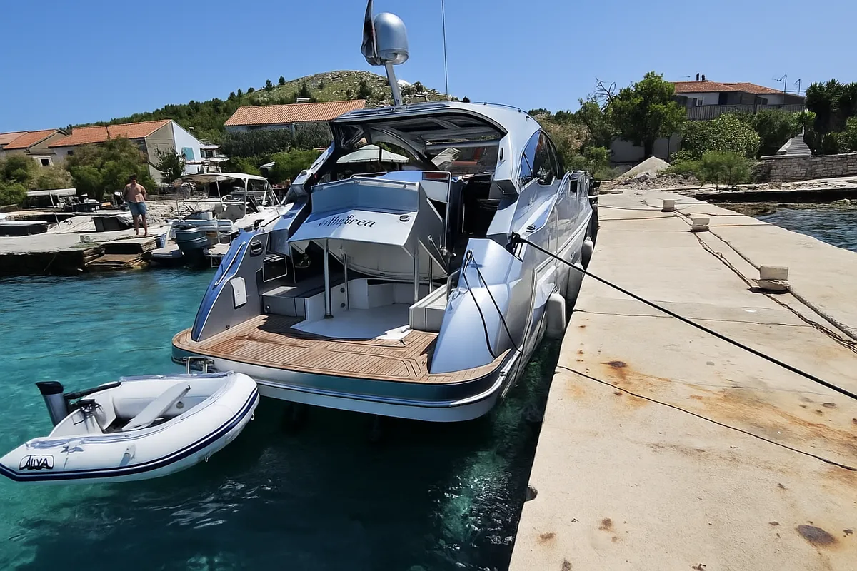 Exterior view of Andrea, a Grginić jahte Mirakul 40 motor yacht at Grad Biograd na Moru, Croatia