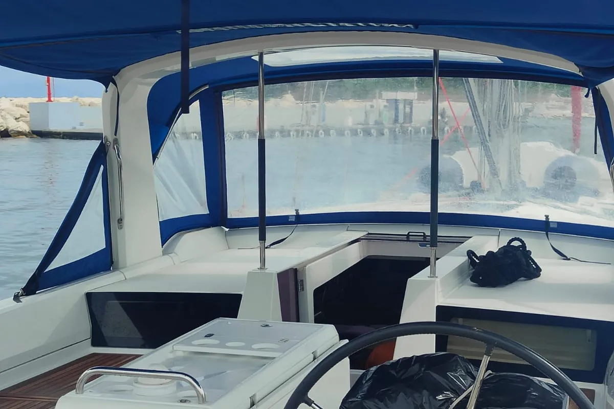 Saint Michel, a Beneteau Oceanis 51.1 sailboat at Procida, Italy
