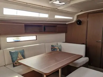 Salon of Marilena, a Beneteau Oceanis 40.1 sailboat at Athens, Greece