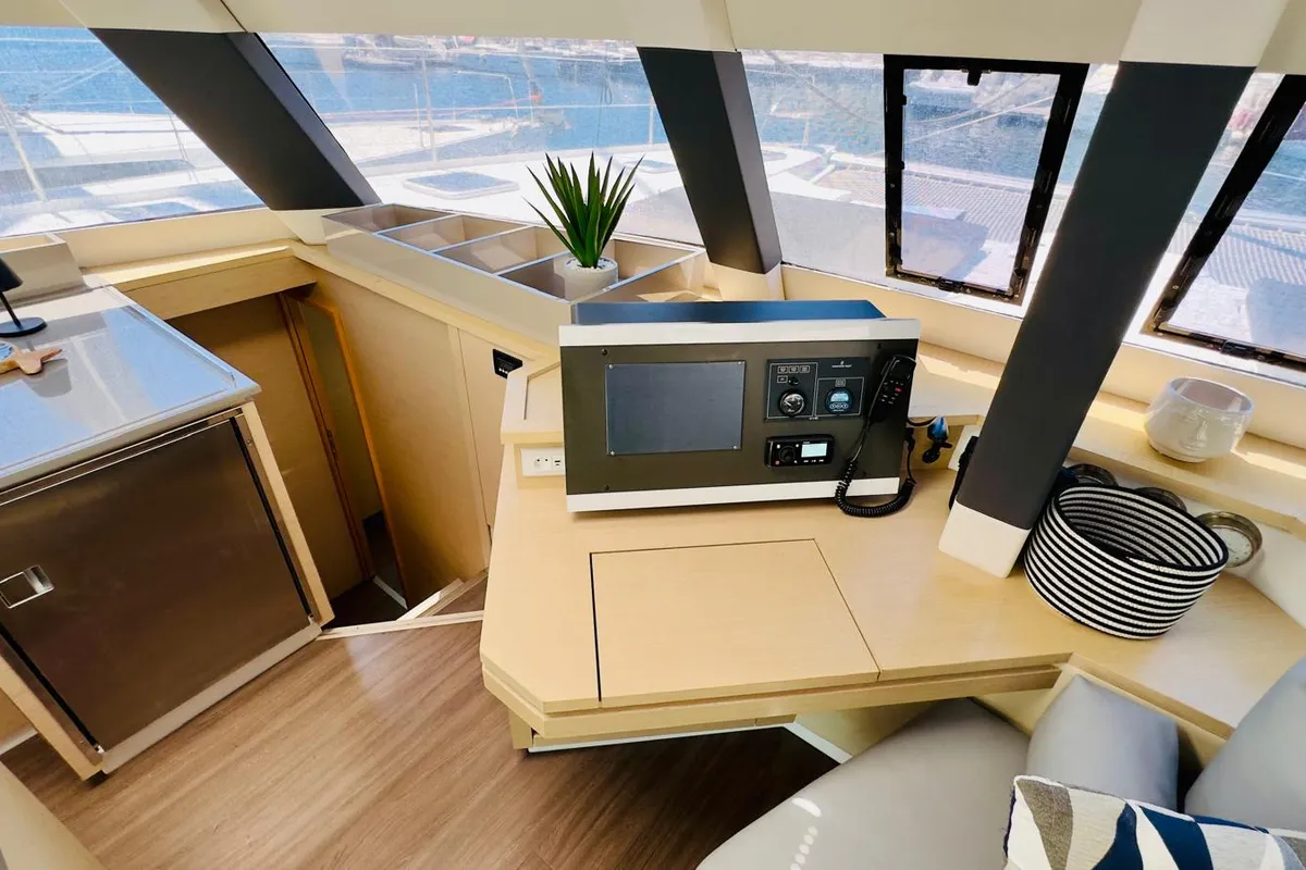 Franco Nero, a Fountaine Pajot Saba 50 catamaran at Primošten, Croatia