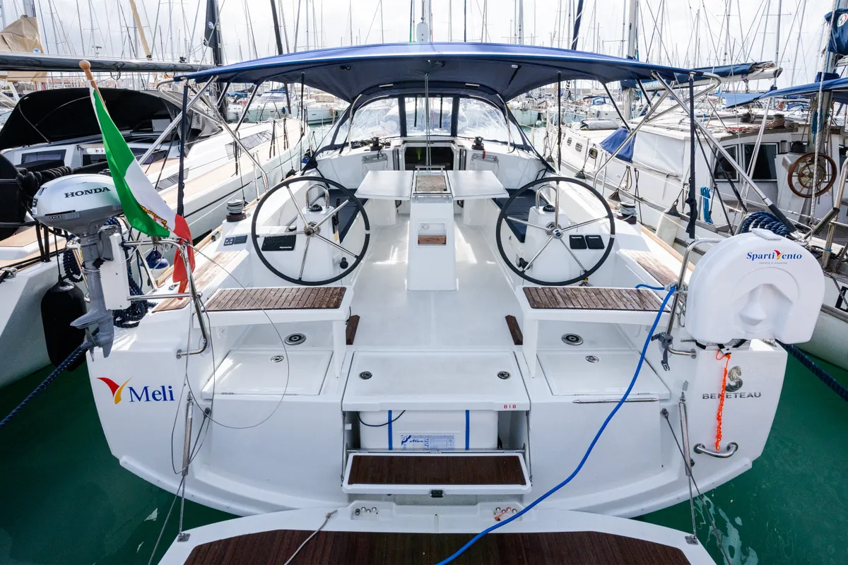 Exterior view of Meli - Comfort line, a Beneteau Oceanis 38.1 sailboat at Rosignano Solvay, Italy