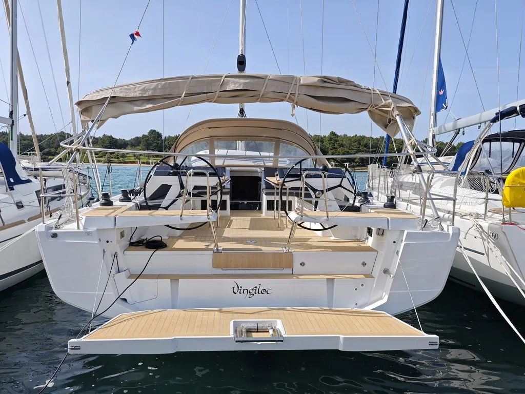 Exterior view of Vingilot, a Hanse 460 sailboat at Medulin, Croatia
