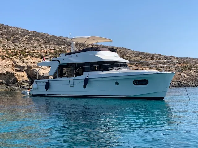 Bandama, a Beneteau Swift Trawler 47 motorboat at Floriana, Malta