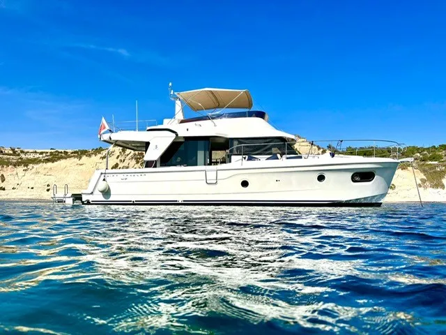 Bandama, a Beneteau Swift Trawler 47 motorboat at Floriana, Malta