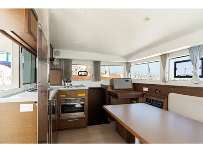 Galley of Lagoon 40, a catamaran at Tonnarella, Italy