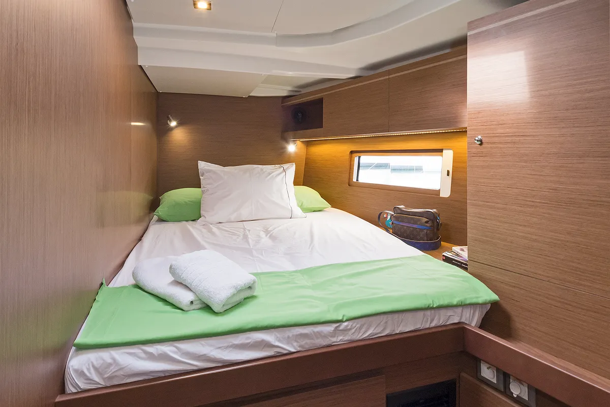 Cabin on Yria, a Beneteau Oceanis 51.1 sailboat at Athens, Greece