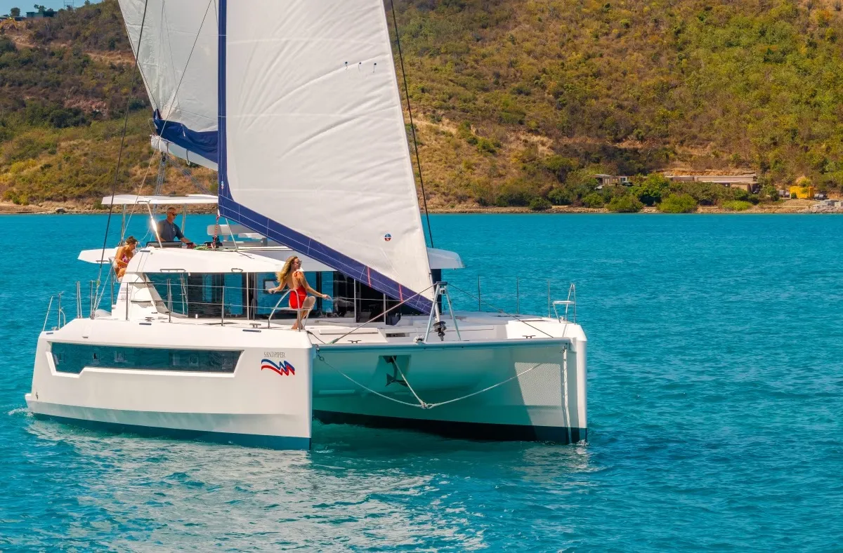 Exterior view of Moorings 4600 - 4 Crewed, a Leopard 46 catamaran at Road Town, British Virgin Islands