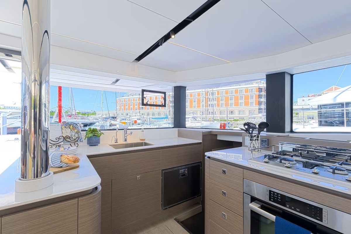 Galley of Moorings 4600 - 4 Crewed, a Leopard 46 catamaran at Road Town, British Virgin Islands