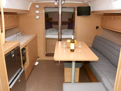 Salon of Lotta, a Dufour 382 GL sailboat at Grad Pula, Croatia