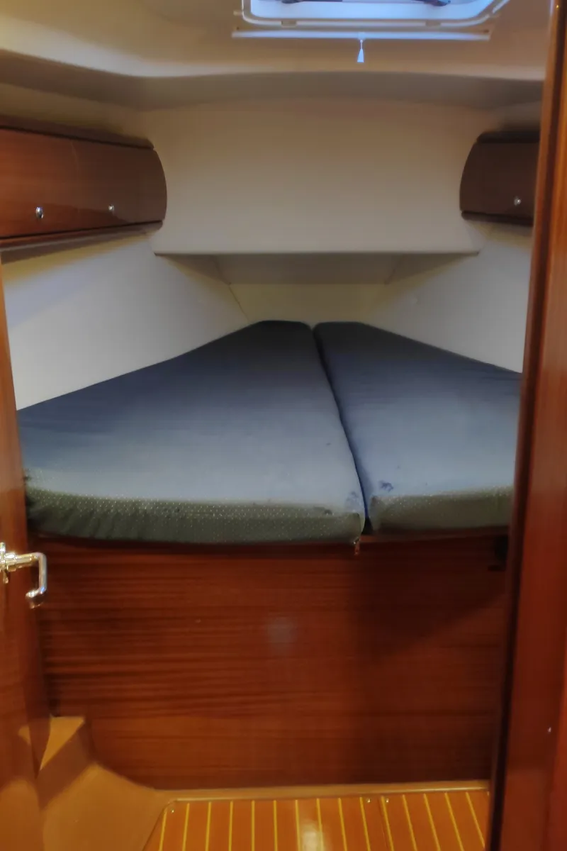 Cabin on Argonaftis, a Bavaria 44 sailboat at Port of Avdira, Greece