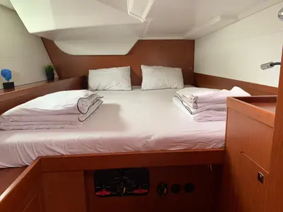 Cabin on Alisa, a Beneteau Oceanis 48 sailboat at Athens, Greece