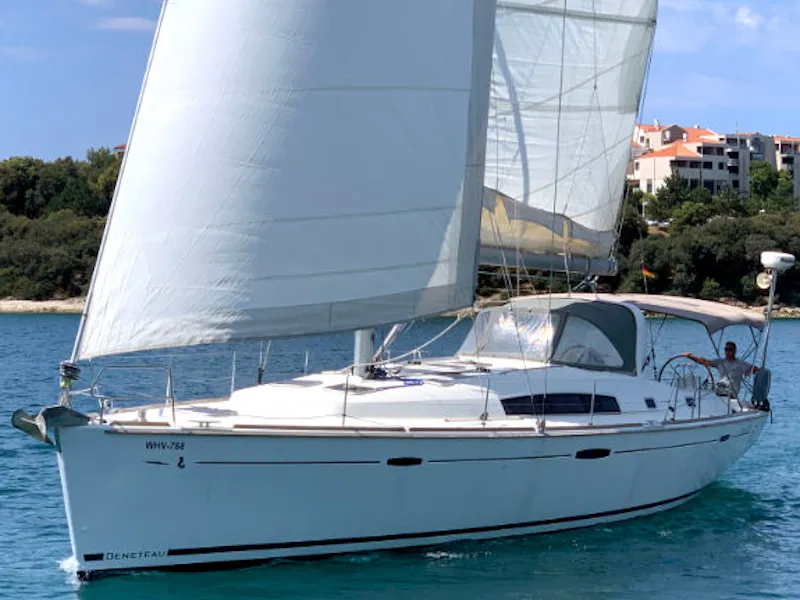 Exterior view of Big Tasty, a Beneteau Oceanis 50 sailboat at Općina Rogoznica, Croatia