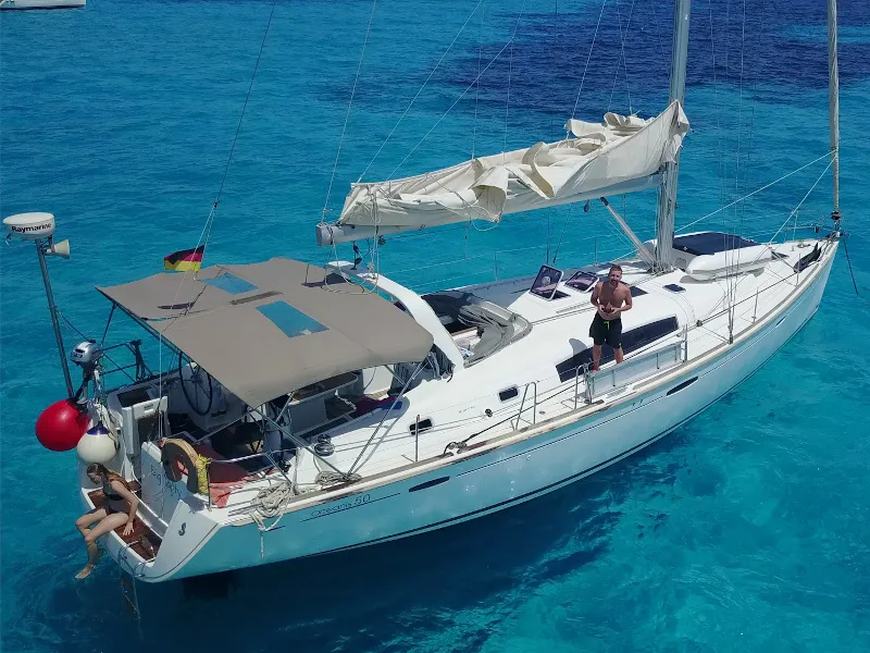 Exterior view of Big Tasty, a Beneteau Oceanis 50 sailboat at Općina Rogoznica, Croatia