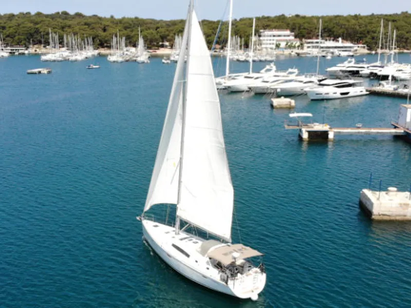 Exterior view of Big Tasty, a Beneteau Oceanis 50 sailboat at Općina Rogoznica, Croatia