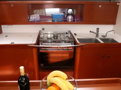 Galley of Big Tasty, a Beneteau Oceanis 50 sailboat at Općina Rogoznica, Croatia