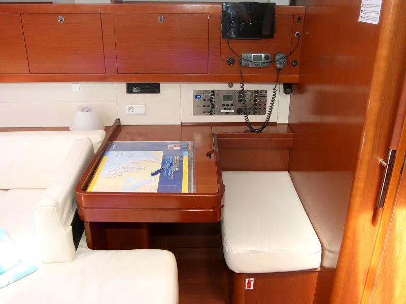 Salon of Big Tasty, a Beneteau Oceanis 50 sailboat at Općina Rogoznica, Croatia