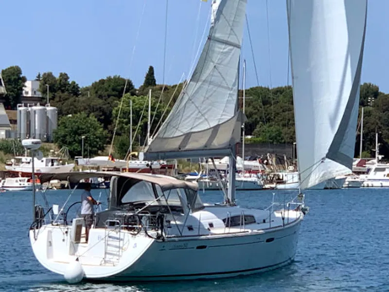 Exterior view of Big Tasty, a Beneteau Oceanis 50 sailboat at Općina Rogoznica, Croatia