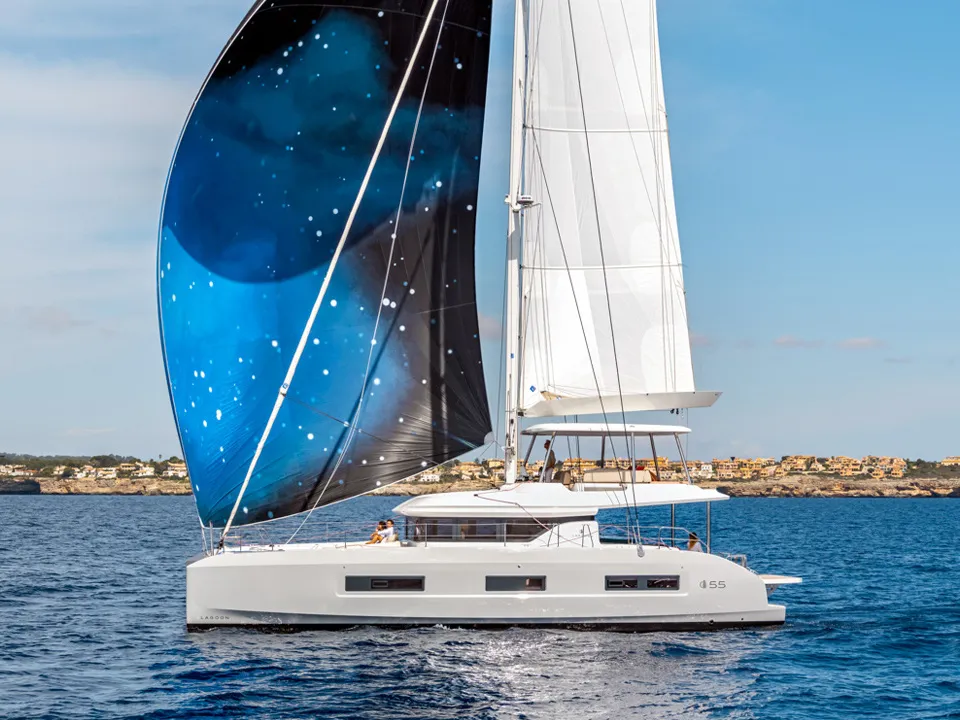 Lulu, a Lagoon 55 catamaran at Municipal Unit of Nea Peramos, Greece