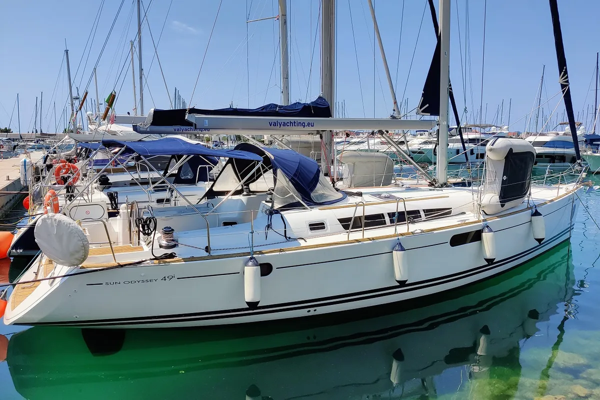 Salon of Lady Joanna, a Jeanneau Sun Odyssey 49i sailboat at Općina Sukošan, Croatia