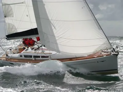 Exterior view of Lady Joanna, a Jeanneau Sun Odyssey 49i sailboat at Općina Sukošan, Croatia